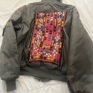 Vintage Embroidered Military Coat XL